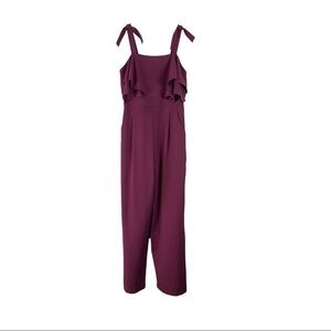 [GB Girls] Purple Sleeveless Ruffle Bodice Jumpsuit